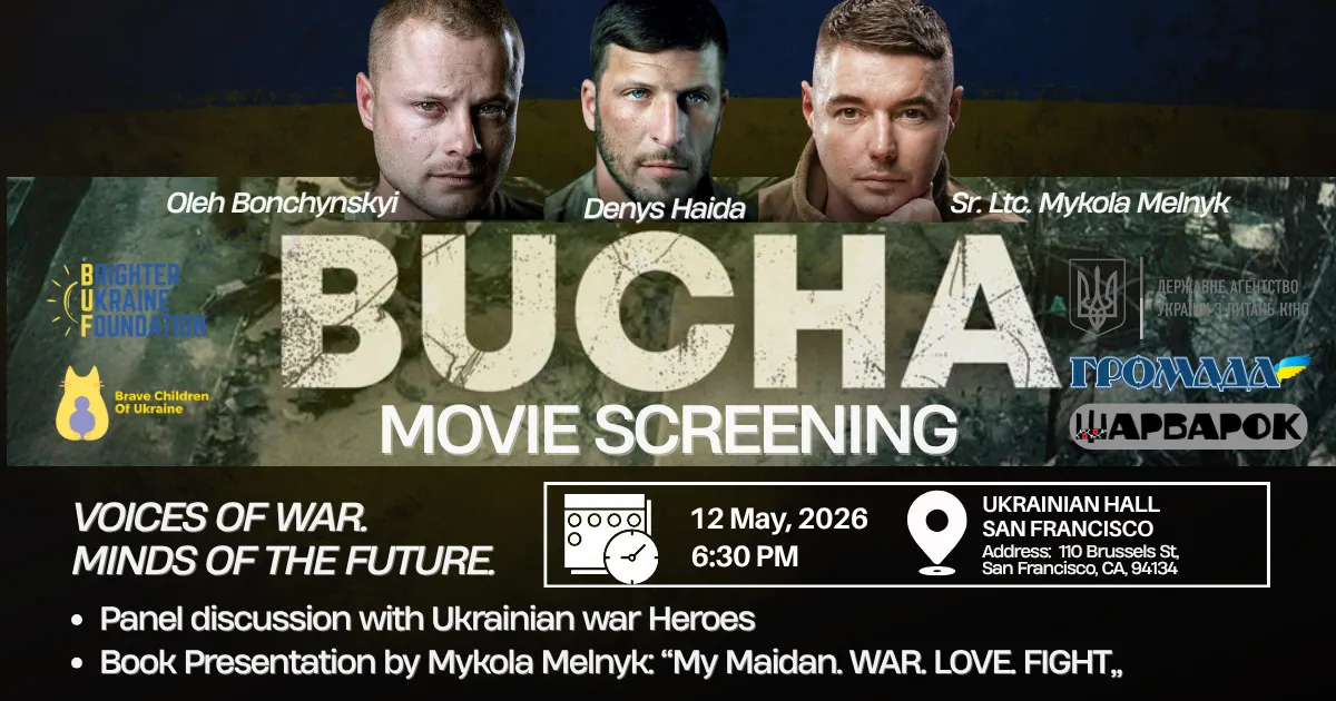 Movie screening of “BUCHA” and a meet-and-greet with Ukrainian veterans